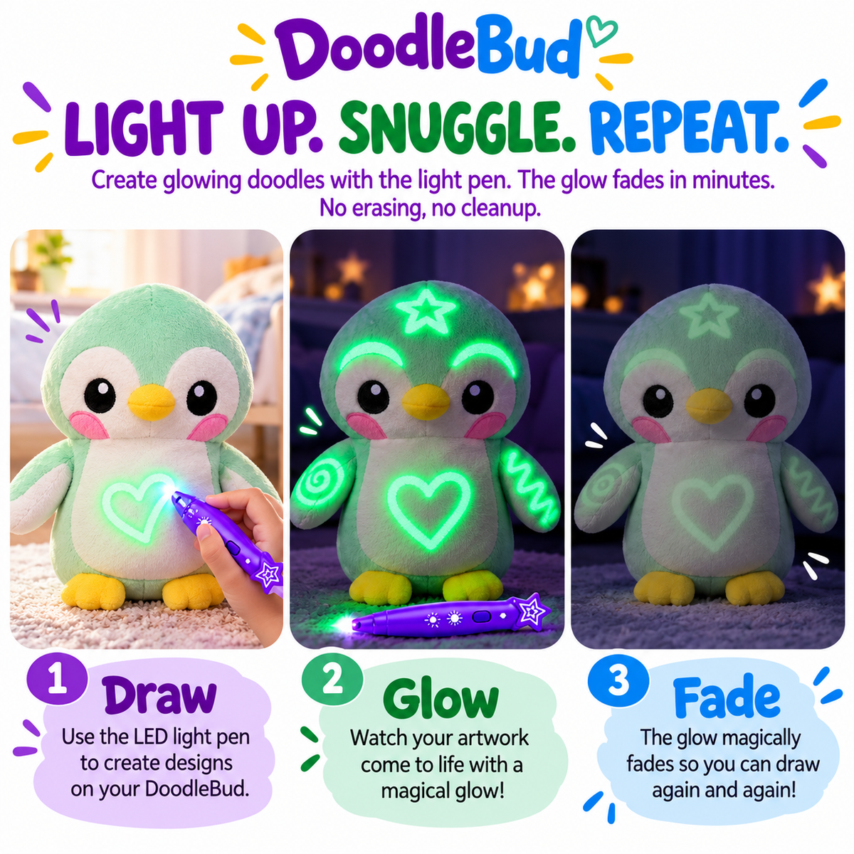 DoodleBud - Glow-in-The-Dark Plush